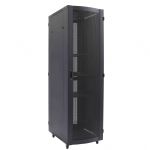 High density perforated arch door network cabinet